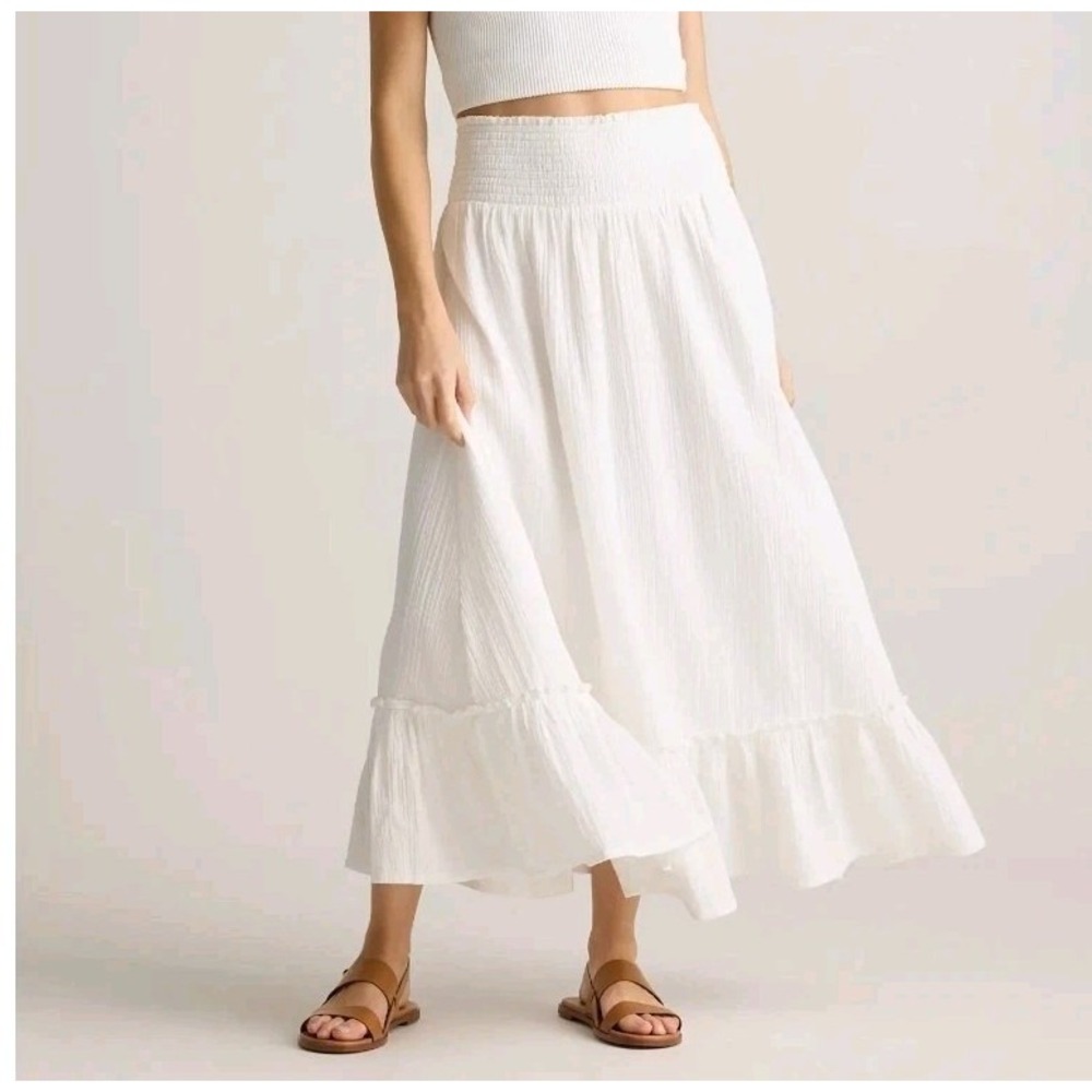 Quince Ivory Maxi Skirt